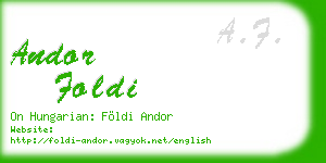 andor foldi business card